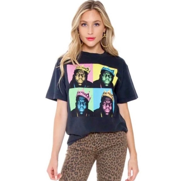 THE Notorious B.I.G Biggie Pop Color King Oversized T-Shirt In Black Size L - Picture 8 of 8